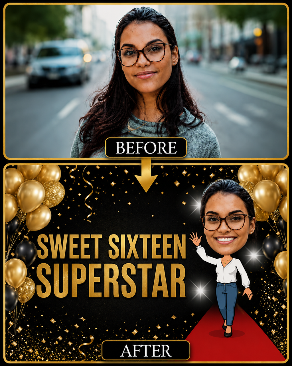 Custom Sweet 16 Photo Booth Props
