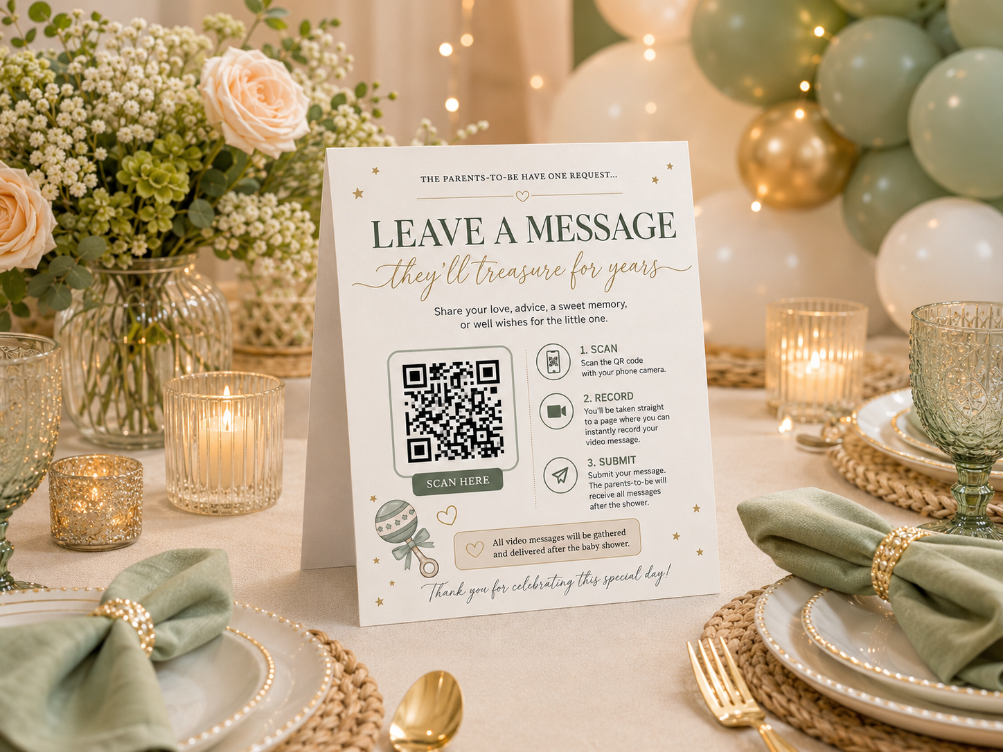 Video Message Table Displays
