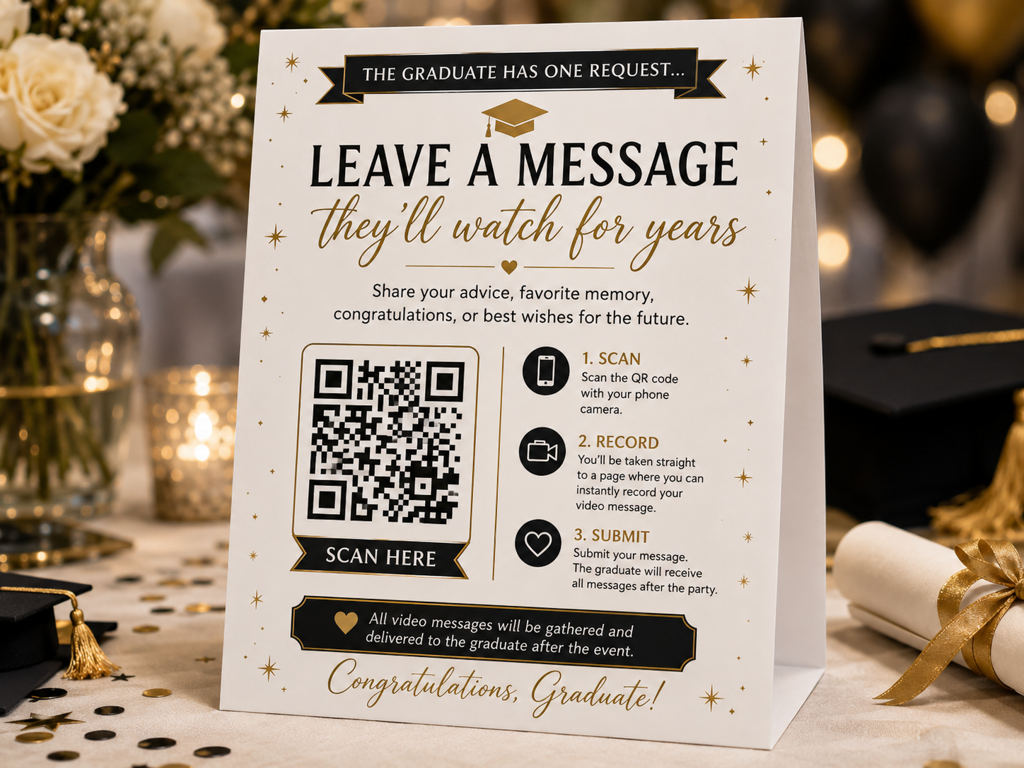 Video Message Table Displays