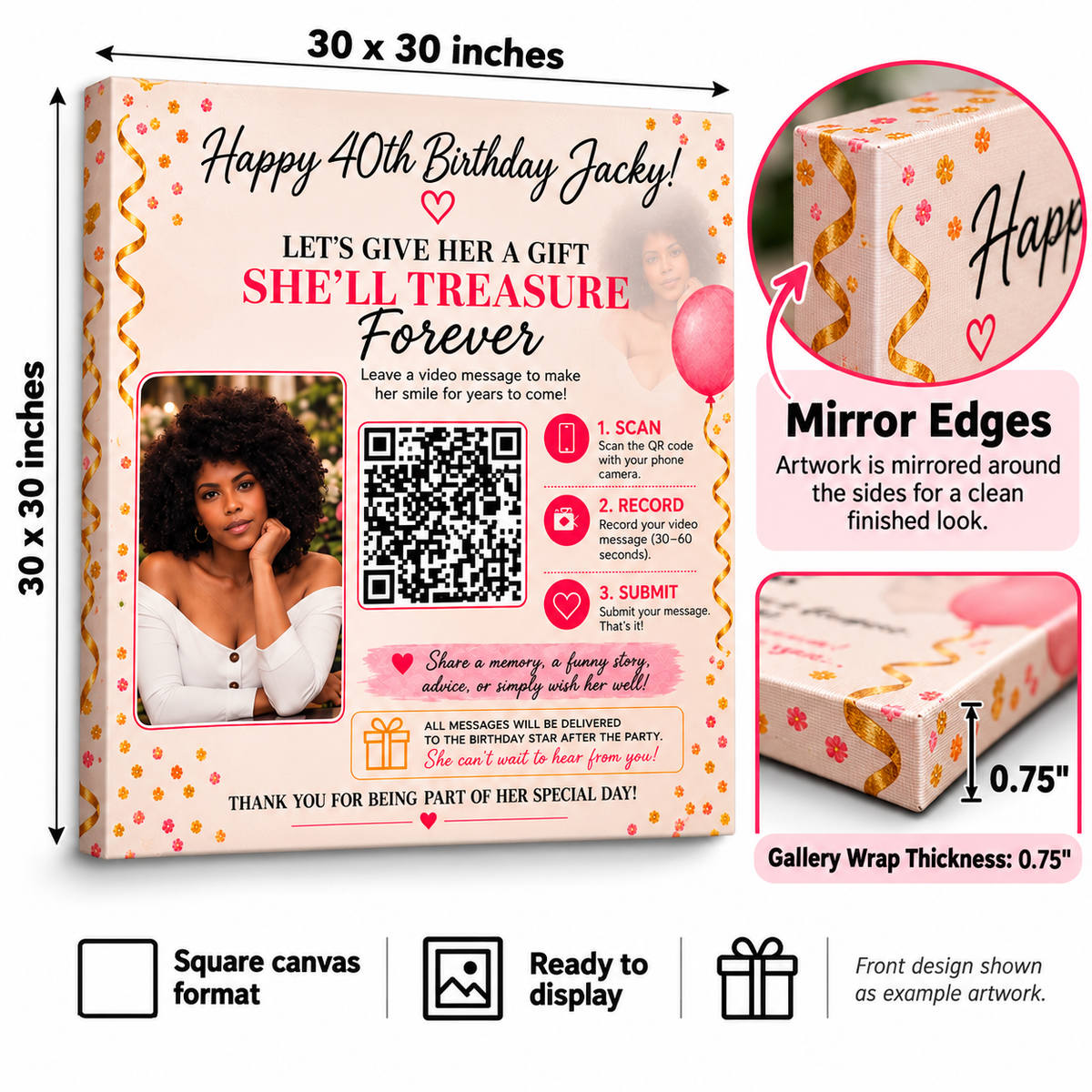 Large Video Message Canvas