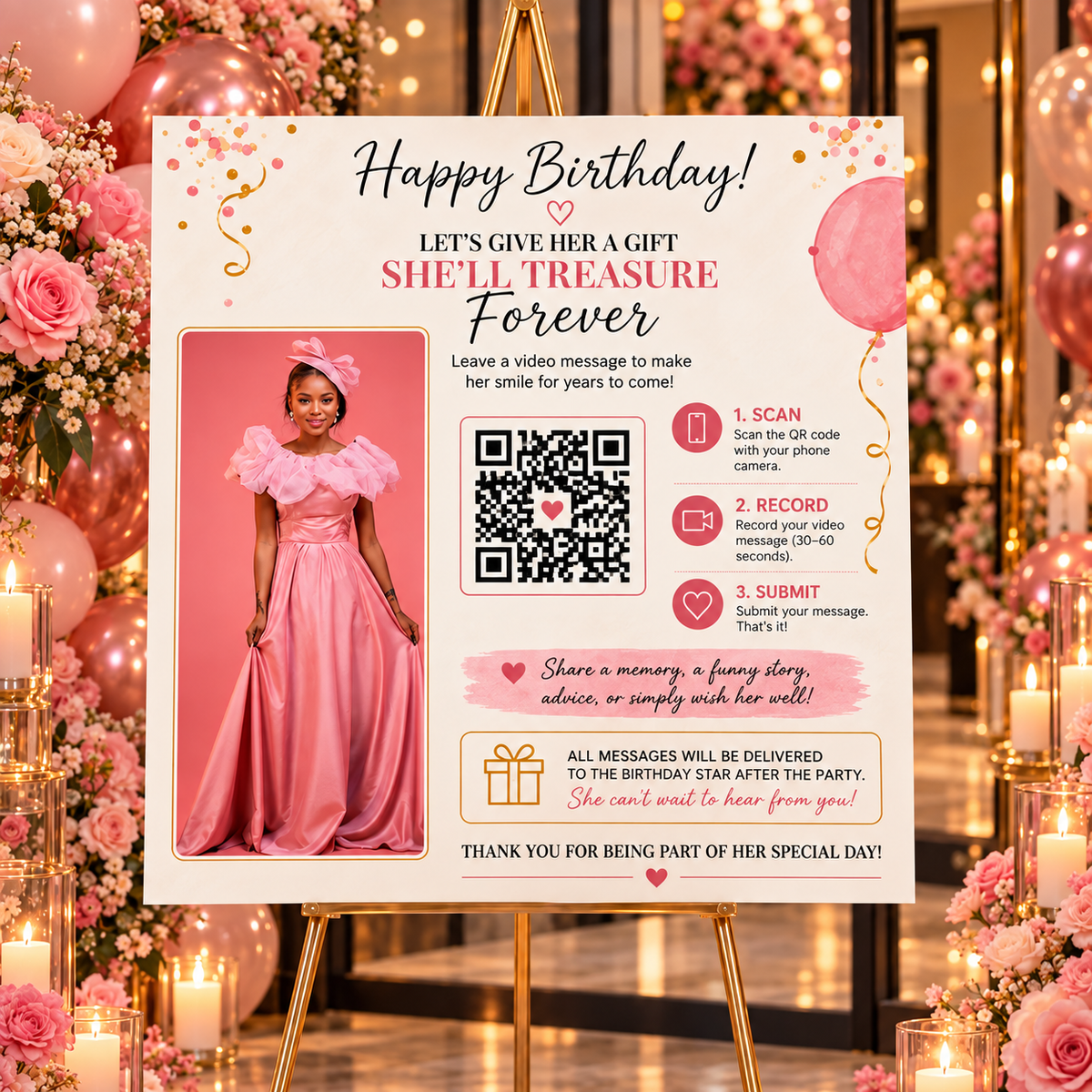 Large Video Message Canvas