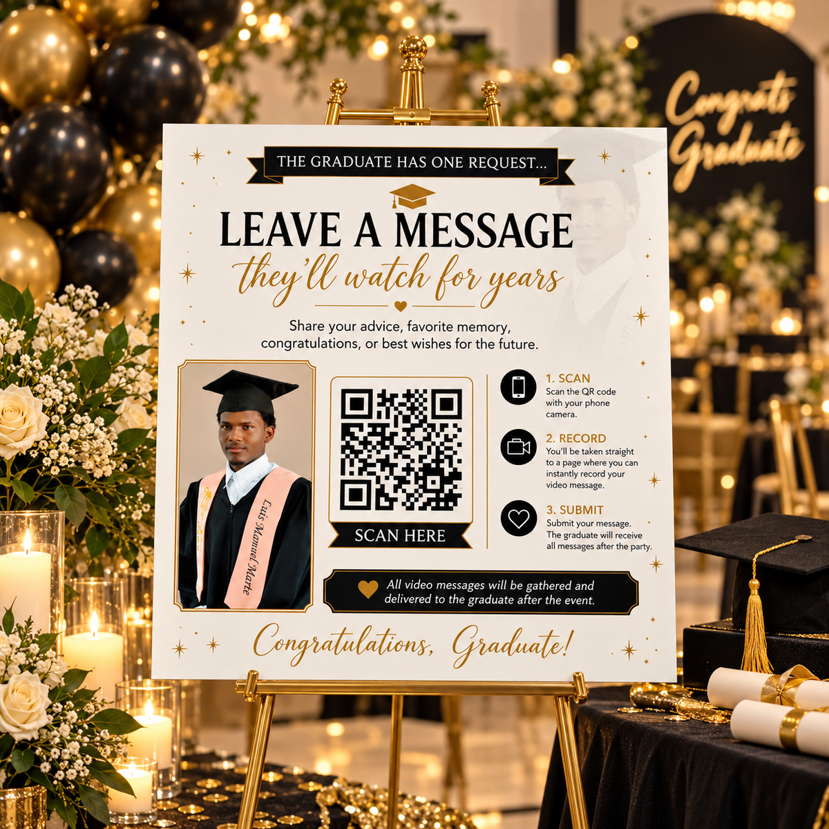 Large Video Message Canvas