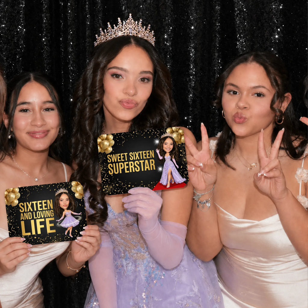 Custom Sweet 16 Photo Booth Props