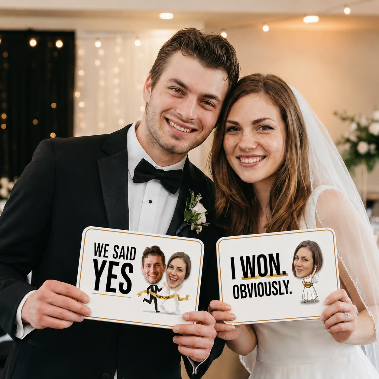 Custom Wedding Photo Booth Props