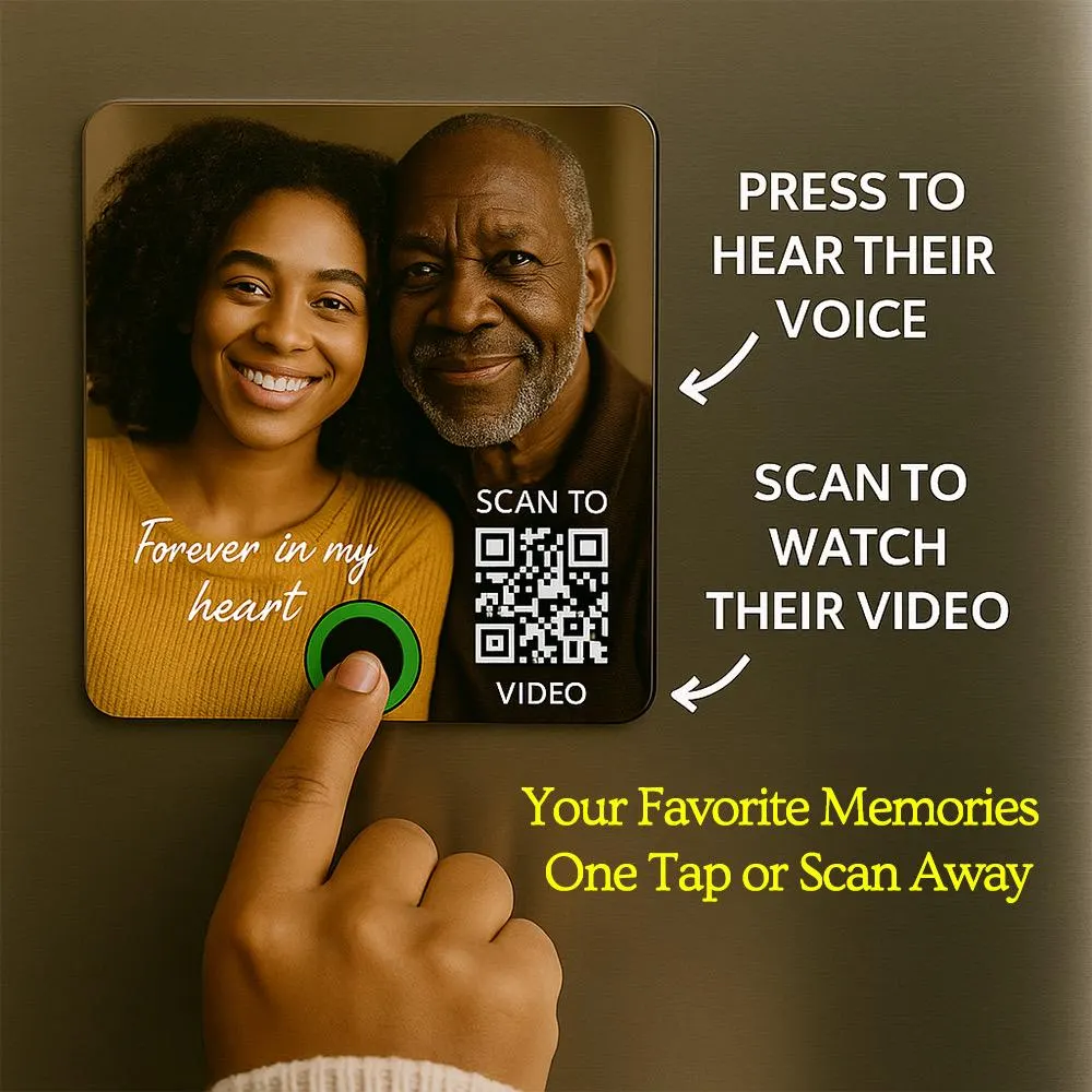 Forever Voice Magnet | Memorial Photo, Voice & Video Keepsake
