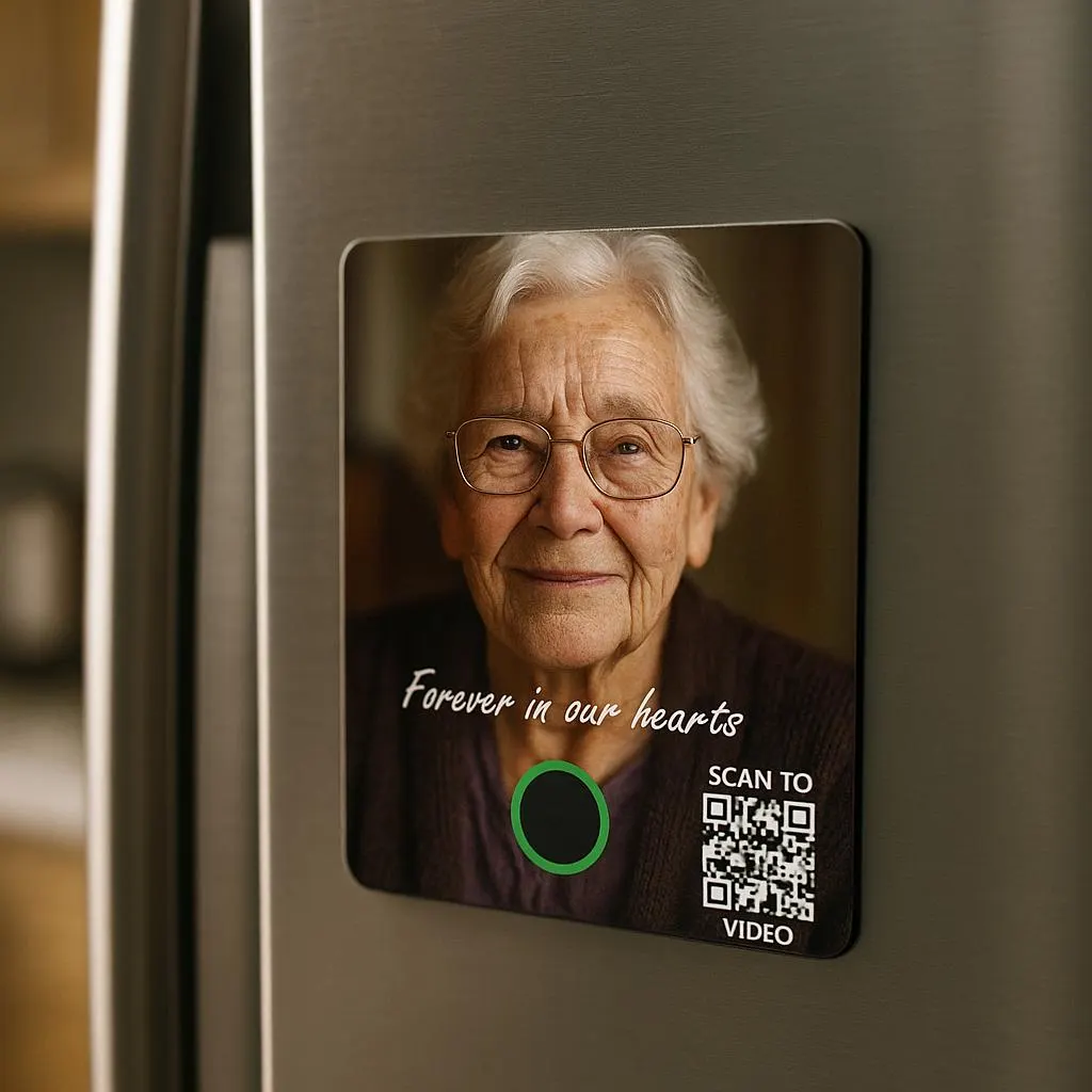 Forever Voice Magnet | Memorial Photo, Voice & Video Keepsake